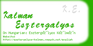 kalman esztergalyos business card